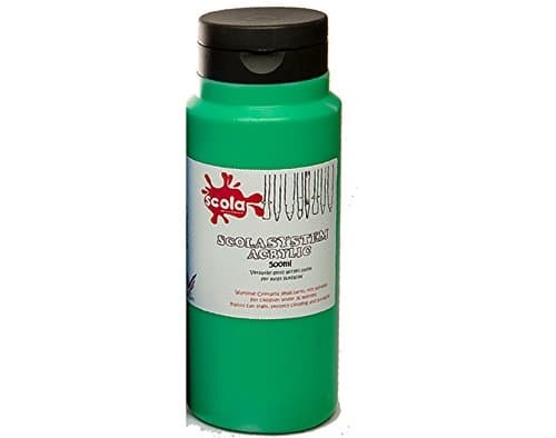 Image of scola 500ml System Mid Green Pure Acrylic Artist Paint