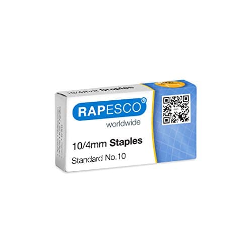 Image of Rapesco AP510VZ3 Type 10/4 mm Galvanised Staples, Pack of 1000