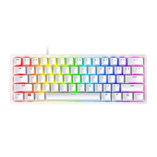 Image of Razer Huntsman Mini 60% Gaming Keyboard: Linear Optical Switches - Rapid Trigger Mode - Chroma RGB Lighting - PBT Keycaps - Onboard Memory - Snap Tap - White