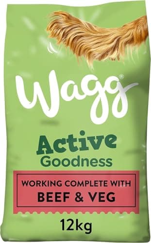 Image of Wagg Active Goodness Complete Dry Adult Dog Food Beef & Veg 12kg - For All Active Working Dog Breeds