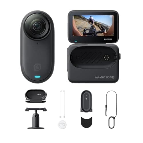 Image of Insta360 GO 3S Cycling POV Bundle 128GB Black - 4K Tiny Portable Vlogging Camera, Hands-Free POVs, Mount Anywhere, Stabilization, 140 Min Battery Life, 10m Waterproof, AI Editing, For Vlog, Travel