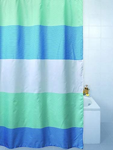 Image of Blue Canyon Horizon Cream Polyester Shower Curtain 180cm x 200cm (Blue)