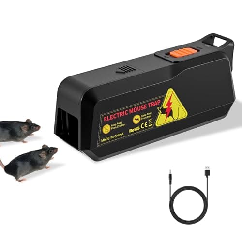 Image of Electronic Rat Traps, That Kills Instantly, Humane Electric Mouse Trap for Indoor, Highly Effective Automatic Rodent Killer, Professional Reusable Pest Control Trap for Kitchen Garage Attic