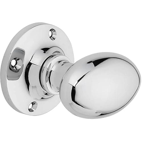 Image of Designer Levers Oval Mortice Door Knob - Chrome Plated - Pair