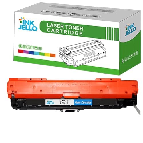 Image of InkJello Remanufactured Toner Cartridge Replacement for HP Colour LaserJet CP5520 CP5525dn CP5525n CP5525xh Enterprise M750dn M750n M750xh CE271A (Cyan)
