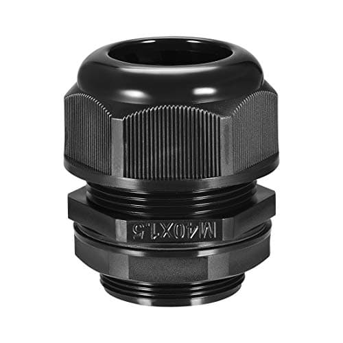 Image of sourcing map M40 Cable Gland 4 Holes Waterproof IP68 Nylon Joint Adjustable Locknut for 10-12mm Dia Wire