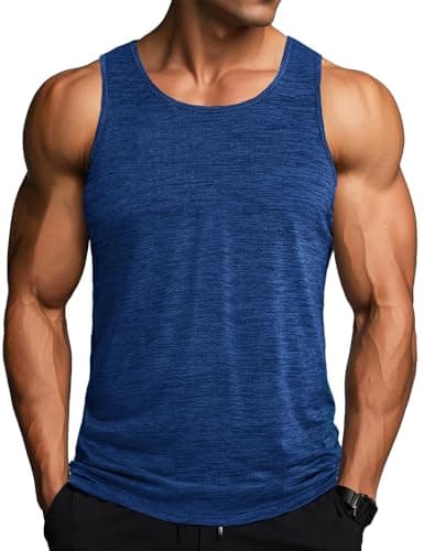 Image of MAGCOMSEN Men's Underwear Vests Quick Dry Lightweight Breathable Tank Top Sport Gym Running Top Sleeveless Sun-Proof T-Shirt