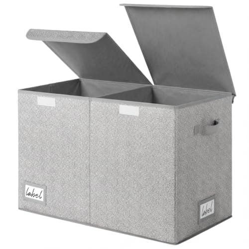 Image of GRANNY SAYS Toy Storage Box, Pack of 1 Large Storage Box, Kids' Toy Chests & Boxes, Foldable Container with Lid, Toys Organiser for Girls Boys to Organise Bedroom Nursery Playroom, Grey