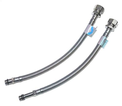 Image of Xcel Home™ 2 x 300mm M12 x 15mm Compression Flexi Tap Connectors | DIY Replacement Monobloc Flexible Pipes for Kitchen Sink & Bathroom Basin Taps/Boilers