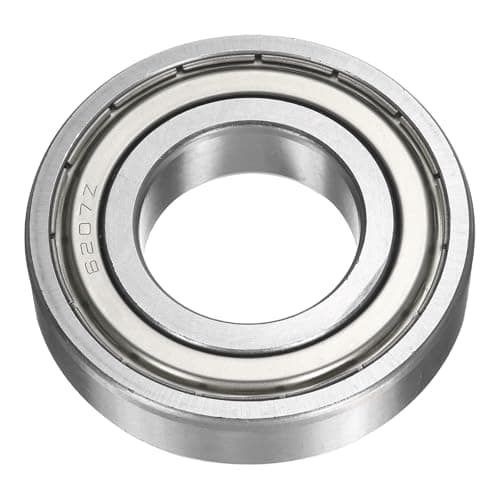 Image of sourcing map 6207ZZ Deep Groove Ball Bearings, 35x72x17mm Chrome Steel Double Shield Bearing for Electric Motor, Home Appliances, Garden Machinery, (ABEC5)