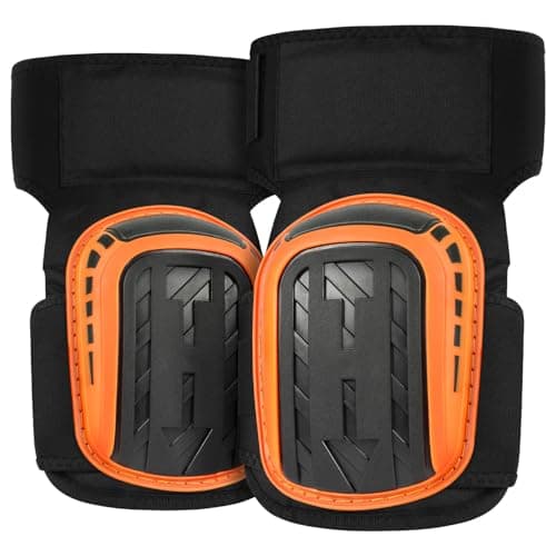Image of flintronic Professional Knee Pads, Knee Pads for Men and Women, with Heavy Duty Foam Padding and Gel Cushion, Adjustable Anti-Slip Straps Knee Pads for Flooring, Gardening, and Cleaning
