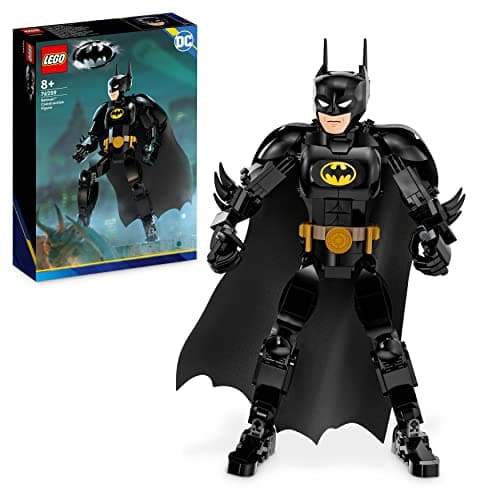 Image of LEGO DC Batman Construction Figure, Super Hero Buildable Toy with Cape, Based on the 1989 Batman Movie, Collectible Set, Gift Idea for Kids 76259