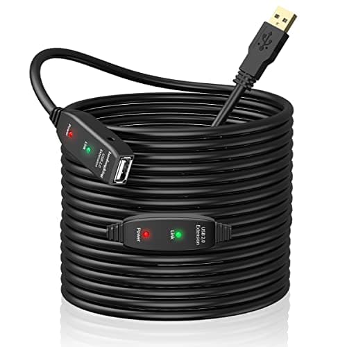 Image of baolongking USB Extension Cable 5M,10M,15M,20M, USB2.0 Active Repeater A Male to A Female Long Cables With Signal Booster (20M)