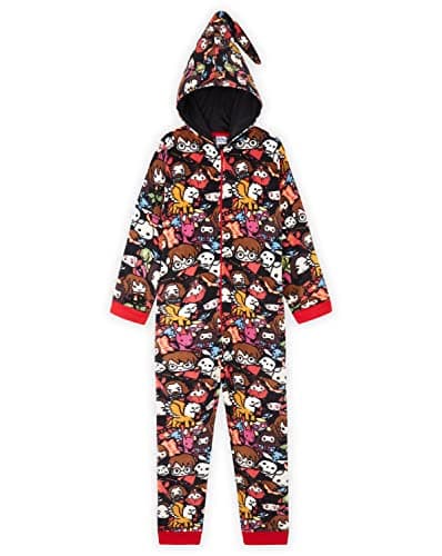Image of Harry Potter Onesie, Pyjamas for Girls and Boys, Fleece Kids PJs 7-14 Years (Multi, 11-12 Years)