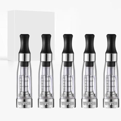 Image of VOVCIG 5 Pack of CE4 Transparent Clear Vapor Atomizer/Atomiser, E Cig Clearomiser/Clearomizer, fits ego MT3/CE4/CE5/CE6 battery of E Cigarette Vape Pen - No E-liquid, No Nicotine