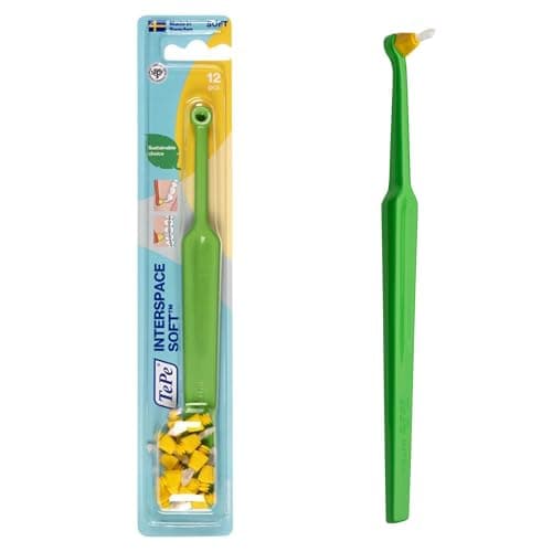 Image of TePe Interspace, Soft, 1pc Brush, 12pcs Heads, Precision Interspace Cleaning for Hard-to-Reach Areas Like furcations, implants and Braces
