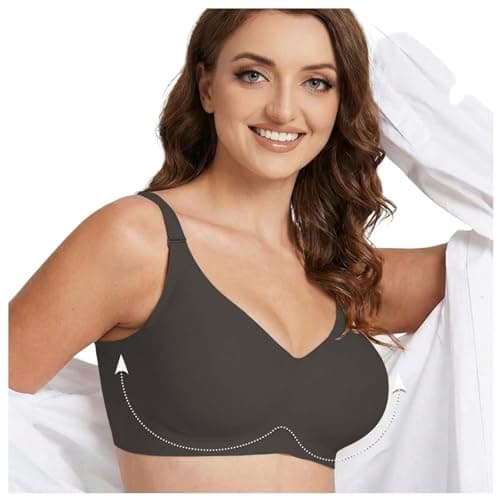 Image of ORGOT Wireless Push Up Bra for Women Non Wired Seamless Bras Comfort Support Sleep Bralettes for Womens Soft Tshirt Padded Bra with Extender, Regular and Plus Size Black