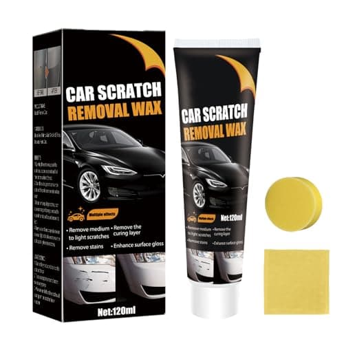 Image of Car Scratch Remover - Car Paint Scratch Remover Wax for Vehicles - Car Polish Kit with Sponge & Towel - Car Scratch Repair Paste Polishing Wax Removes Marks, Swirls, Abrasions & Stains, Easy DIY Use