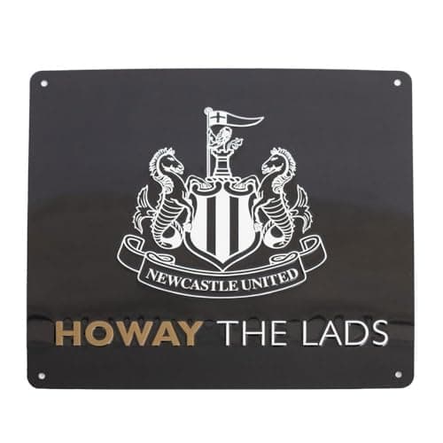 Image of Newcastle United FC Tunnel Sign, Gloss Finish, Stamped Metal, 25 cm x 23 cm, 130g