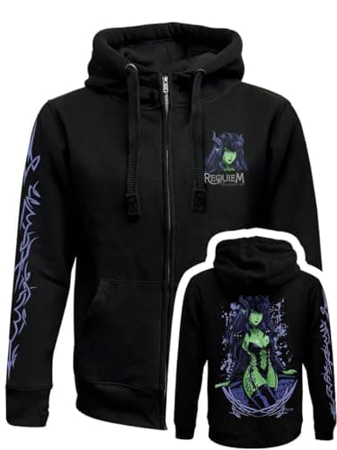 Image of Requiem Collective Halle Black Zipped Hoodie