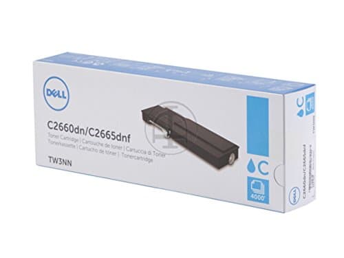 Image of Dell TW3NN Laser Cartridge 4000 Pages Cyan Laser Toner Cartridge & Cartridge with Laser Toner Cartridges (Cyan, C2660dn/C2665dnf Laser Cartridge 4000 Pages 1 pc (S)