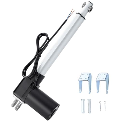 Image of JQDML 1320lbs/6000N Linear Actuator 12V 10inch/250mm Stroke Heavy Duty Electric Actuator Speed 4mm/s with Mounting Brackets,for Massage Bed, Table Lift, Window Opener,Door Opener