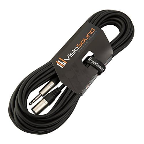 Image of VisioSound Male XLR to 6.35mm Stereo TRS Jack Lead/Balanced Signal/Audio Speaker Cable 10m Black