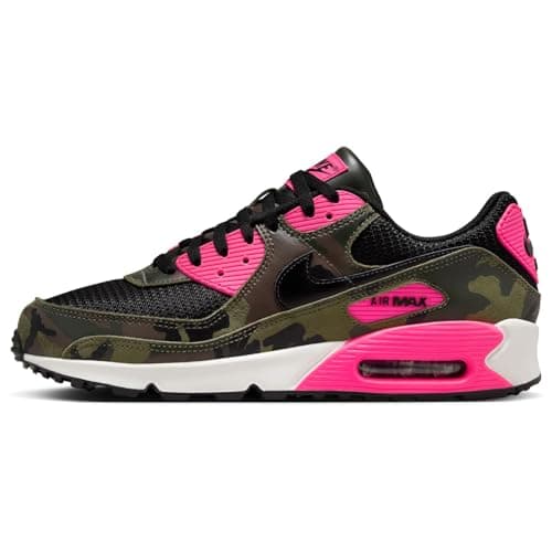 Image of NIKE Air Max 90 Premium Men's Trainers IF1721 (Sequoia/Black/Hyper Pink 300) UK 8.5 (EU 43)