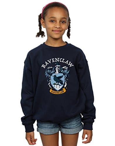 Image of Harry Potter Girls Ravenclaw Crest Sweatshirt Navy Blue 9-11 Years