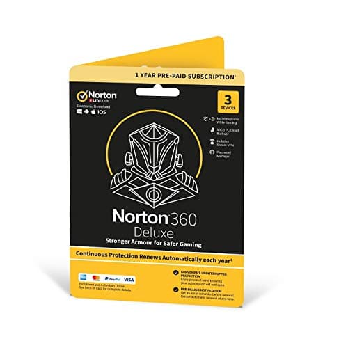 Image of Norton 360 Deluxe Gaming Internet Security & VPN - 3 Devices - 12 Month Subscription