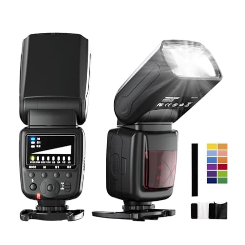 Image of PHOTOOLEX flash Speedlite Compatible with Canon Sony Nikon Panasonic Olympus Pentax and More DSLR Cameras, Digital Camera Speedlight with Standard Hot Shoe for Studio Outdoor Photography Photoshoot