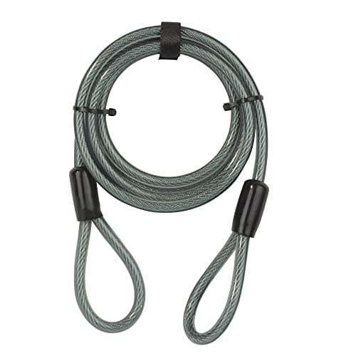 Image of Yale YC1/10/220/1 - Security Cable 2200mm - Flexible Steel Cable - Additional Security to use with Bike Lock - Complete Protection, Black