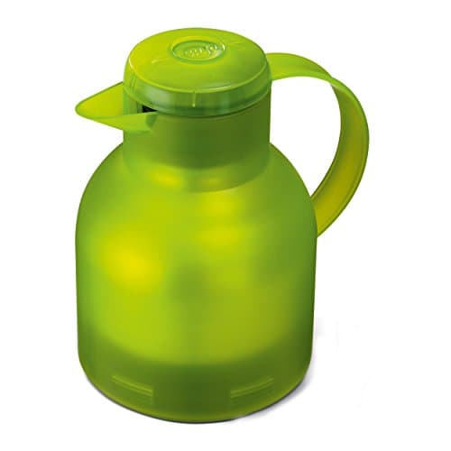 Image of Emsa 505763 Samba Quick Press closure vacuum jug, 1.0 litres, translucent green