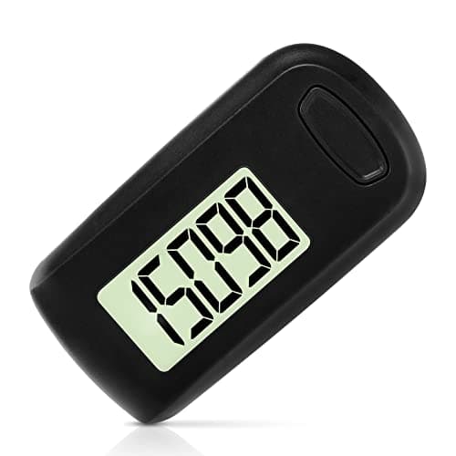 Image of Flintronic Large Screen 3D Walking Pedometer, Portable Sports Pedometer with Clip Lanyard, Track Steps in Real Time, for Older Kids/Fitness Men/Women/Elders