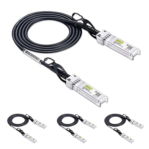 Image of 10Gtek [4-pack 10G SFP+ DAC cable for Ubiquiti UniFi, 10GBASE-CU Copper Direct Attach Twinax Cable, Passive, 1-Meter(3.3ft)