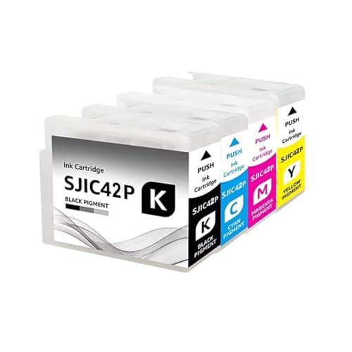 Image of 80ML EU NA Version SJIC42P SJIC41P Ink Cartridge Compatible For EPSON Color Works CW-C4000e C4000 4000U Inkjet Lable Printer Printer Ink Cartridges(EU. SJIC42-4color)