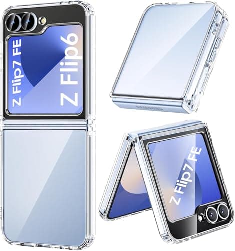 Image of Galaxy Z Flip 7 FE Case, Galaxy Z Flip 6 5G Case, Full Protection [Slim Thin] [Shockproof] TPU Crystal Clear Skin Protective Case Cover For Samsung Galaxy Z Flip 7 FE/Z Flip 6 (Clear)