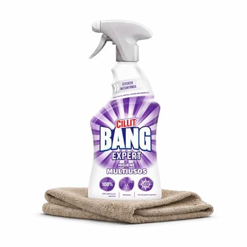 Image of Northern Heights Cleaning Bundle – Cillit Bang Bleach & Hygiene Cleaner Spray (750ml) with Microfibre Cloth – Bathroom & Kitchen Cleaner for Limescale, Grease & Dirt