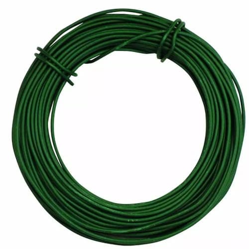 Image of Green Plastic-Coated Heavy-Duty Garden Wire 1mm x 30m for Trees, Shrubs & Climbing Plants - Flexible Plant Ties