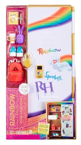 Image of Rainbow High Design & Style - Locker Playset with Shelves, Hangers, Accessories, and Stickers, Suitable For Kids Ages 4-12 Years Old