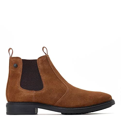 Image of Base London Mens Nelson Suede Cognac Suede Chelsea Boots UK 7