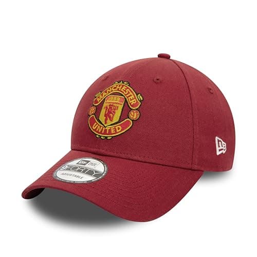 Image of New Era Adult's 9Forty Seasonal Manchester United FC Baseball Cap Hat Dark Red