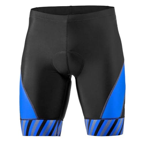 Image of SLS3 Triathlon Shorts Mens – Premium Men’s Pro Tri Shorts with Back Zip Pocket - Light, Quick Dry & Padded for Swim Bike Run (Blue Wave, Large)