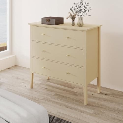 Image of Melody Maison Large 3 Drawer Chest of Drawers - Abbey Cream Range