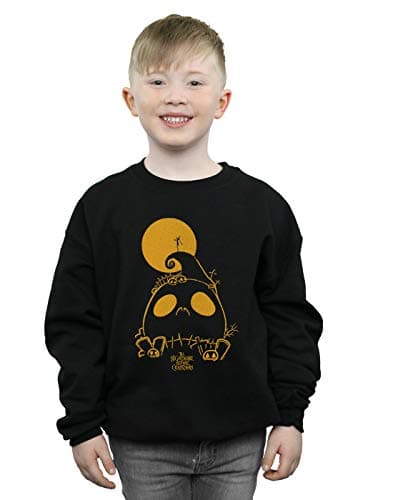 Image of Disney Boys Nightmare Before Christmas Jack Skellington Cemetary Sweatshirt Black 7-8 Years