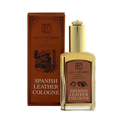 Image of Geo F Trumper Spanish Leather Spray Eau de Cologne for Men (100ml/3.53floz) Heady Sensual Musk, Warm, Woody Spicy Patchouli, Sandalwood & Vanilla