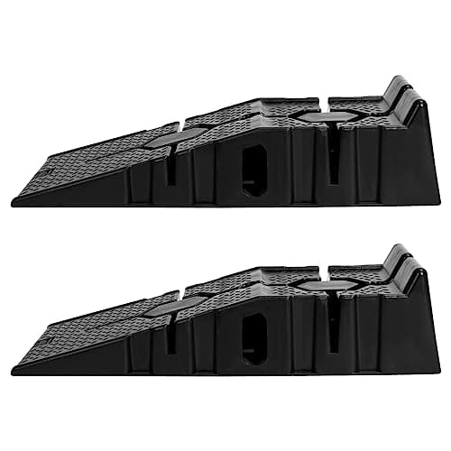 Image of Holdfiturn Pair of Heavy Duty Car Ramps - 5000KG Capacity Polypropylene Plastic Loading Access Ramps Lift Low Profile