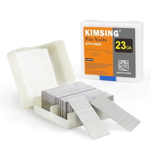 Image of P625SS 23 Gauge 25mm Pin Nails, Stainless Steel, 9000 PCS/Box, Nails for Air Power Pin Nail Gun, Micro Pinner for Cabinets, Light-Duty Wood Work, DIY