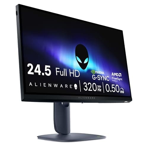 Image of Alienware 25 Gaming Monitor - AW2525HM, Full HD (1920x1080), 320Hz, Fast IPS, 0.5ms, NVIDIA G-SYNC Compatible, AMD FreeSync Premium, DisplayPort, 2 HDMI, 3 USB, 3 Year Warranty