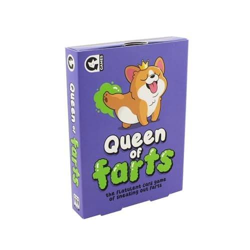 Image of Ginger Fox Queen of Farts Card Game | Hilarious Bluffing Gameplay for Kids & Adults | Silly Family Party Game | Fast-Paced Fun For Players Ages 8+ Years | Great Gift Idea For Friends and Family